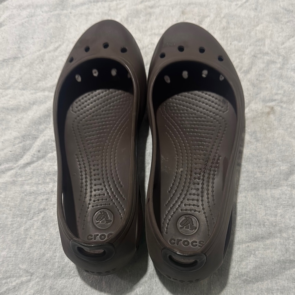 CROCS Dark Brown Slip-On Shoes